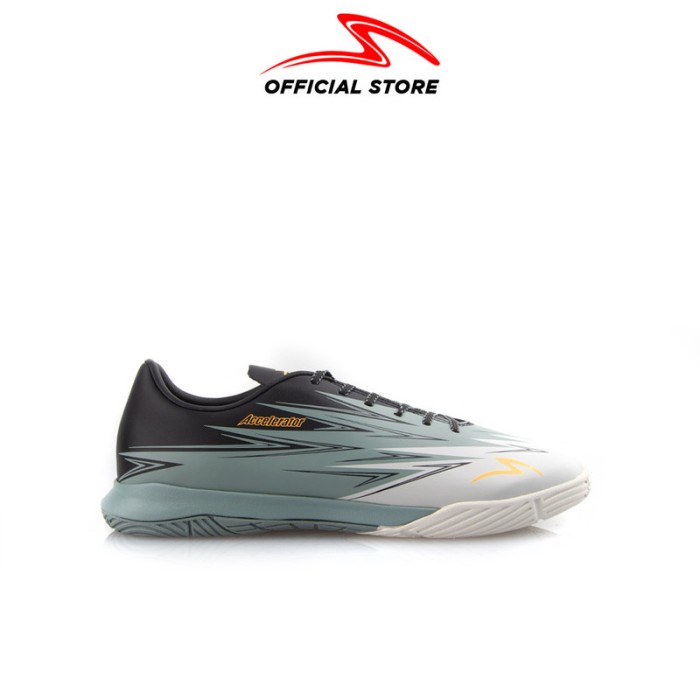 {MentariStore} Specs Sepatu Futsal Lightspeed 3 In Lily White Detour Green Jet 402161 - WhiteGreenBl