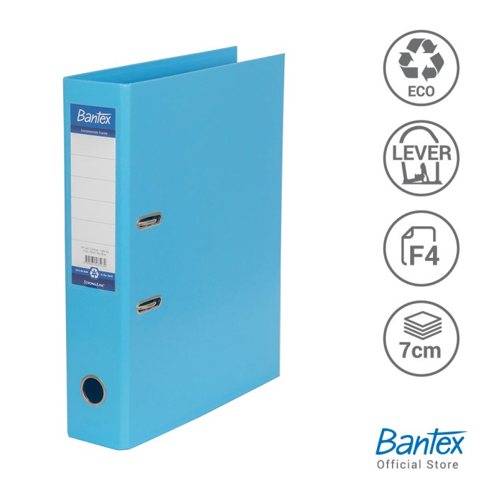 

Terlaris Bantex Lever Arch File Ordner Plastic 7Cm Folio Sky Blue #1465 23