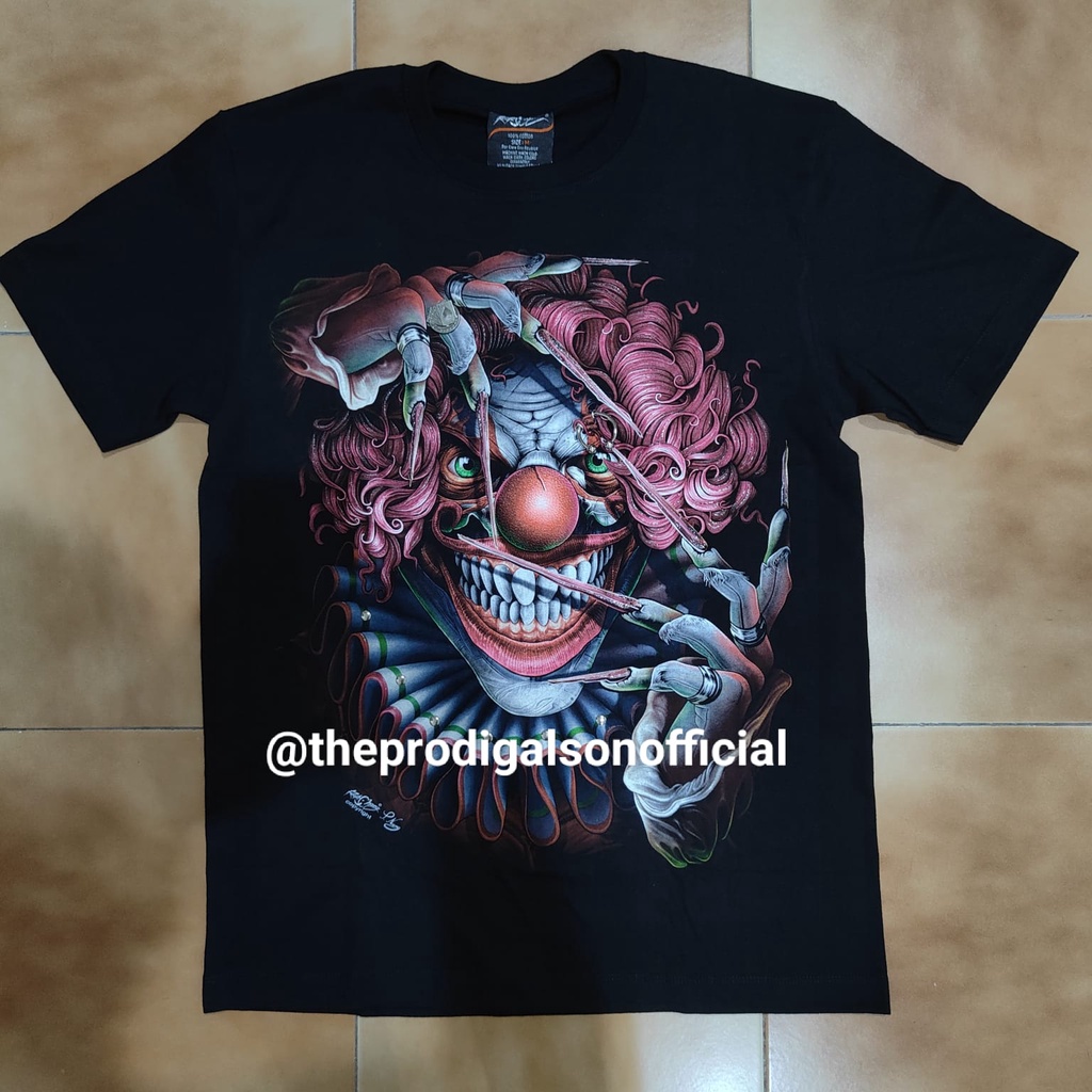 Kaos Rock Chang Import Size XL Joker 2 4D Glow in The Dark