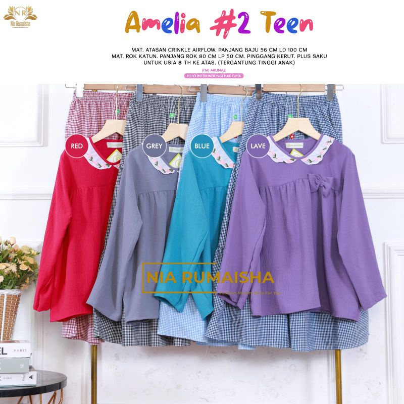 ONE SET TEEN ROK BY NIA RUMAISHA || Amelia #2 Set - Rena Set