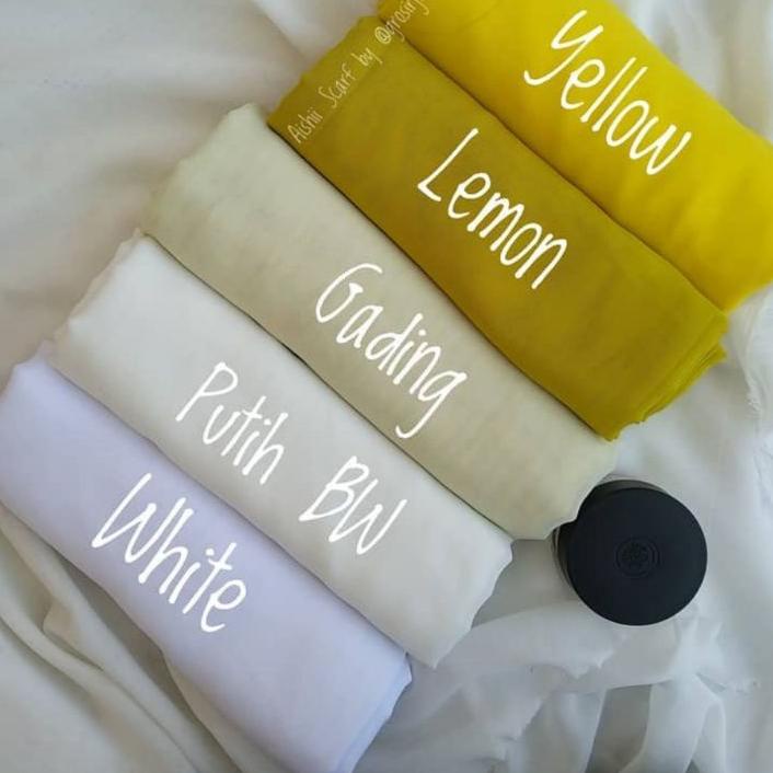 ⓃTerlaku,,Ⓝ Hijab Pollycoton Hijab Square ( Yellow/kuning Golkar, Lemon, Gading, Putih BW, White Put