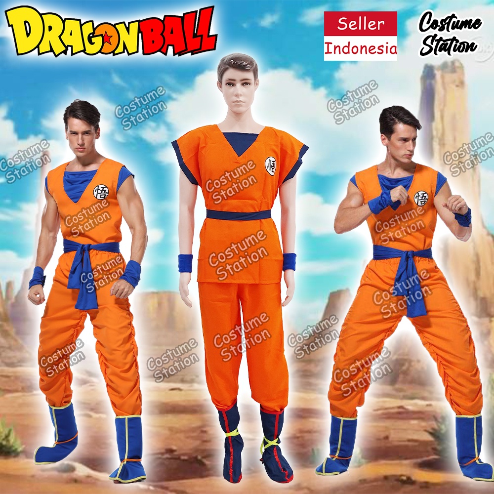 Kostum Goku Dragon Ball / Costume Son Goku Saiyan Pria Laki Dewasa