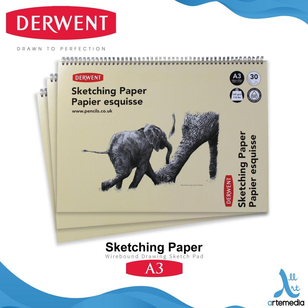 

Buku Sketsa Derwent A3 Sketch Pad Wire Bound Drawing Sketching Paper