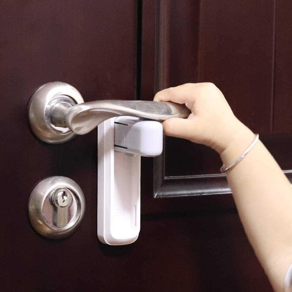 Pengaman Gagang Pintu Tempel Door Lever Lock Safety Child - 3M - Gray