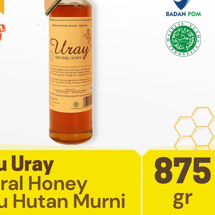 

✳ URAY NATURAL HONEY (875 GRAM) / MURNI / PURE HONEY ♟