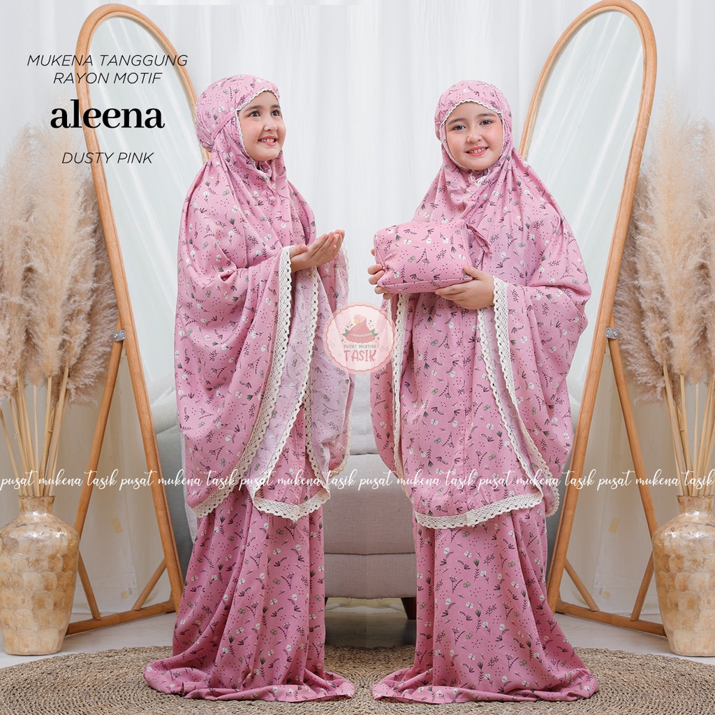 PUSAT MUKENA TASIK-MUKENA TANGGUNG ANAK RAYON RENDA MOTIF ALEENA