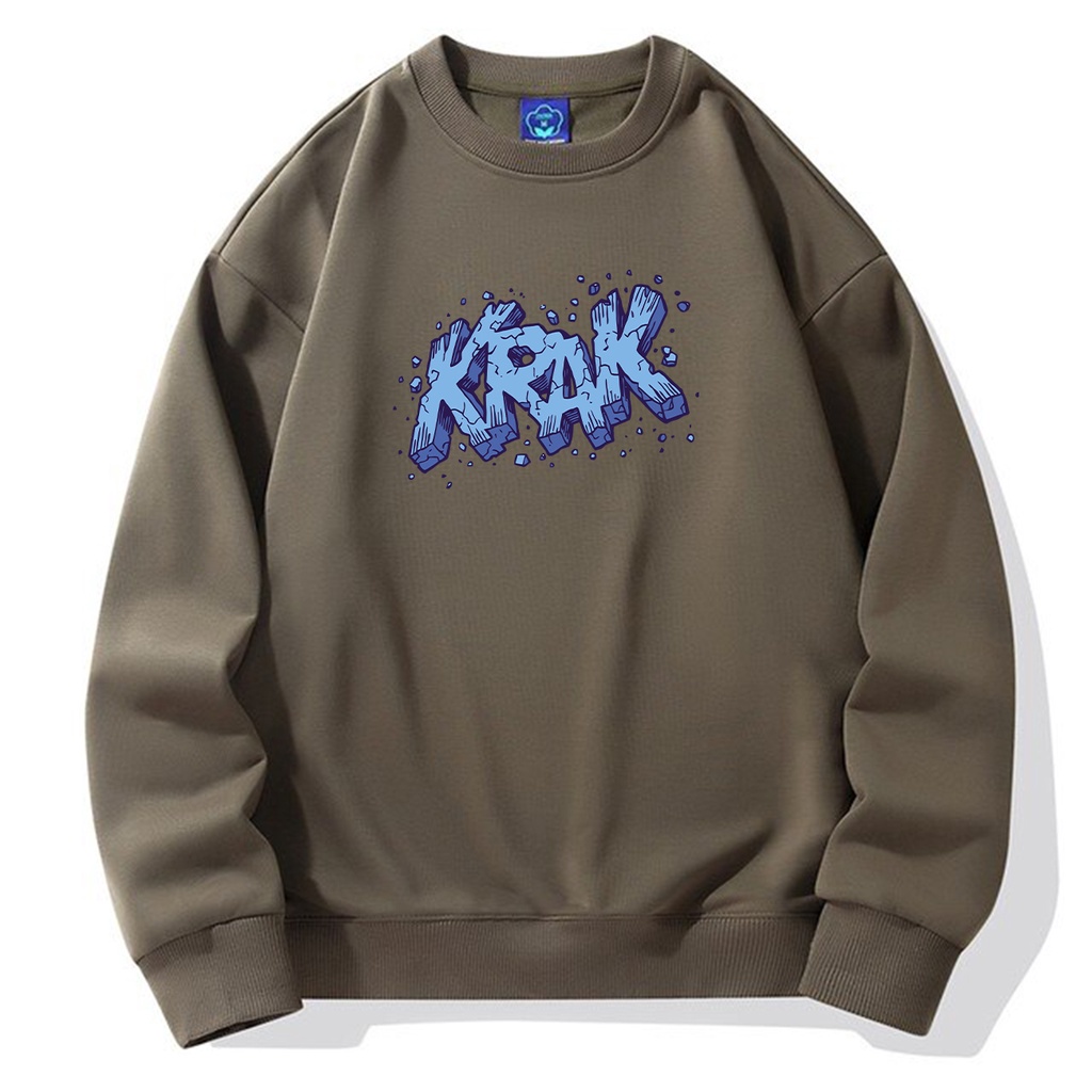 Crewneck KRAK Sweater Unisex Flecee size L-XXL