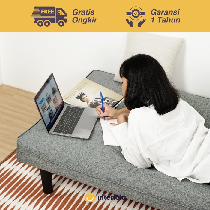 Terlaris Interiola Sofa Bed Fuji Minimalis Kain Hylos Sofa Bed Tamu