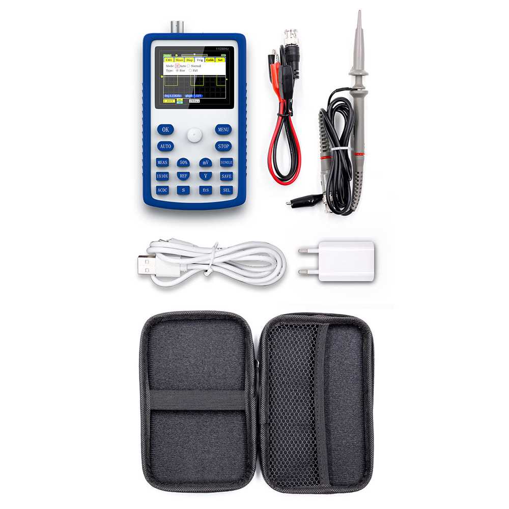 (BISA COD) FTIHSHP FNIRSI Digital Oscilloscope Handheld Portable 110MHz 500MS/s - 1C15