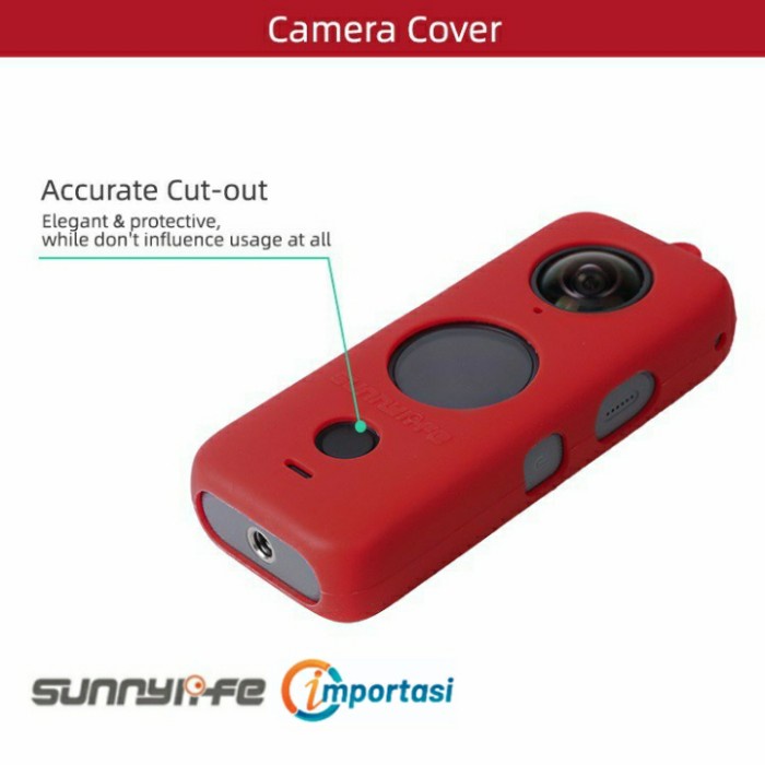 SUNNYLIFE Silicone Body Cover Insta360 One X2 Soft Case Protector - Hitam