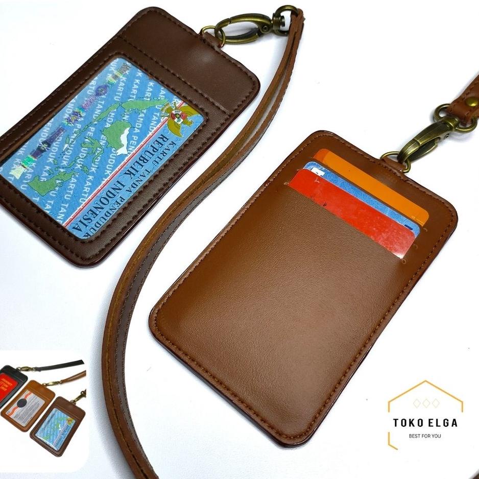 

berkualitas Id Card Kulit Name Tag Kulit Card Holder Termurah belkang