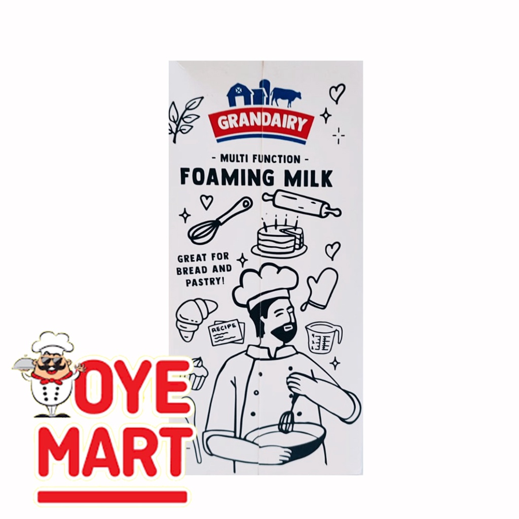 GRANDAIRY FOAMING MILK 1L UHT MILK SUSU FOAMING UTK DINGIN DAN PANAS