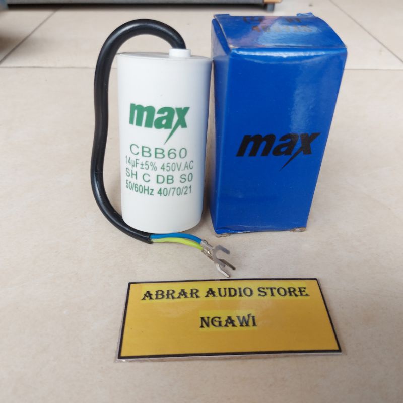 Capasitor MAX Bulat 14/450 Kapasitor Bulat Max 14uf/450v