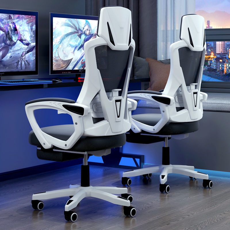 Kursi Gaming Kantor Belajar Ergonomis Mesh Bernapas Hidrolik Putar dengan Sandaran Kepala- Promo
