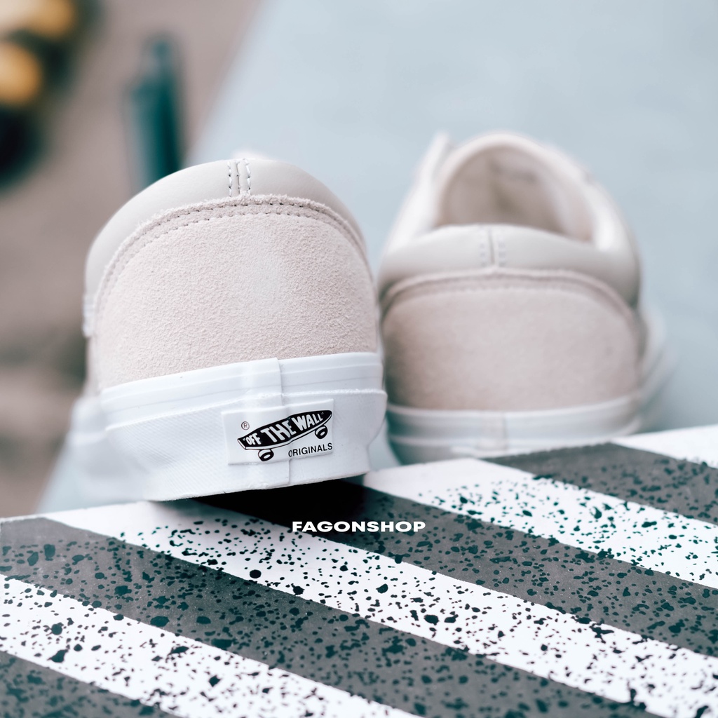 VANS STYLE 36 VAULT OG LX BEIGE LEATHER ORIGINAL 100%