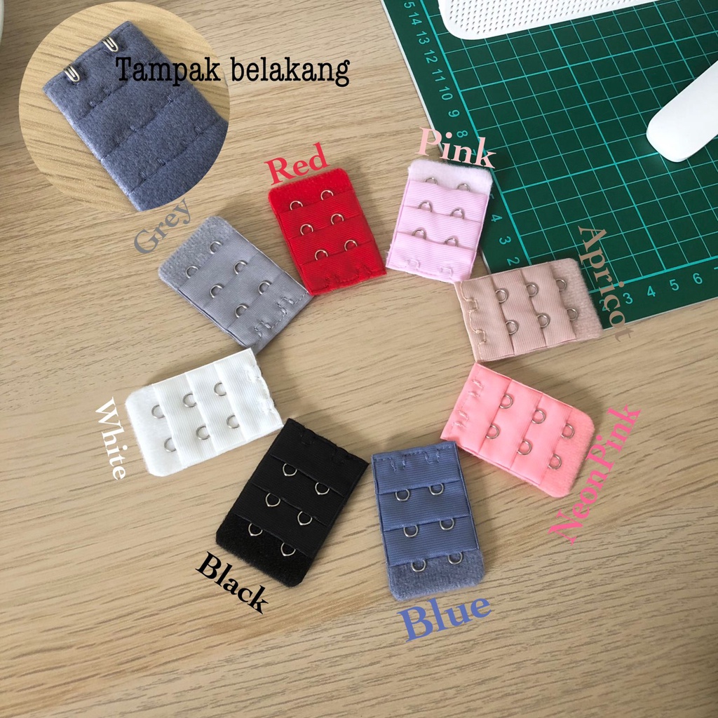 50 Pcs Pengait BH Penyambung Aksesoris Bra Extention Grosir Kait 2 3 4