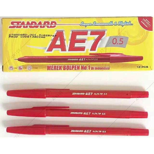 

Pulpen Standart AE7 Merah
