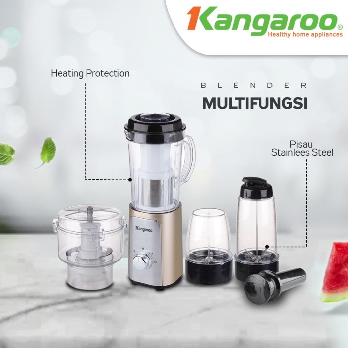 Blender Multifungsi 3In1 Kangaroo Blender - Grinder - Chopper 2 Speed