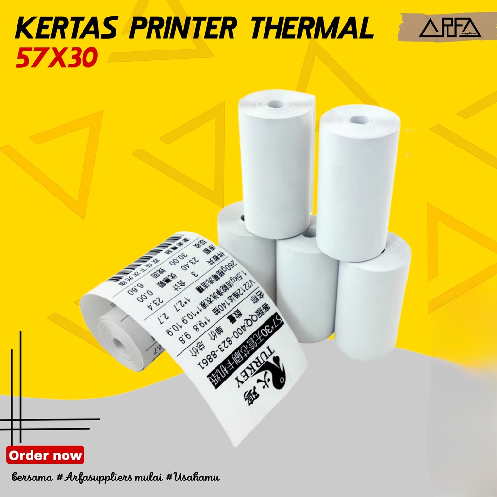 

Kertas Thermal Struk Kasir 57x30mm