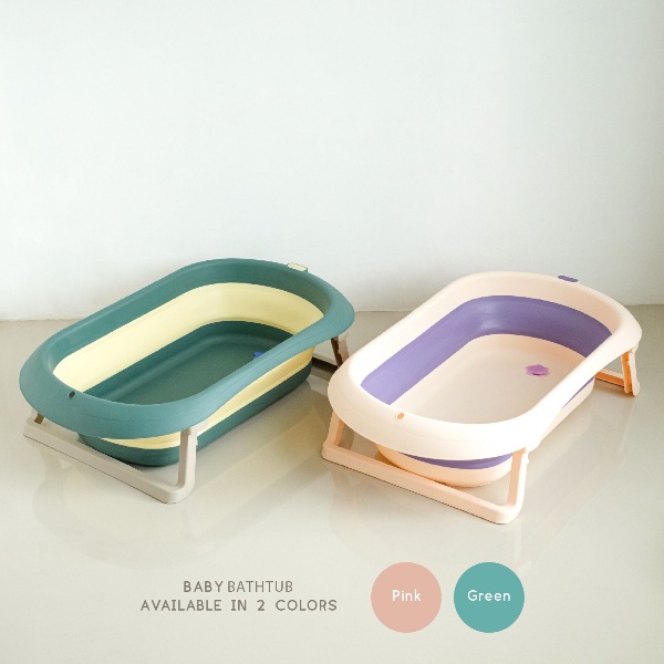 Baby Bathtub Bak Mandi Bayi Silikon Tanpa Matras Mudah Dilipat