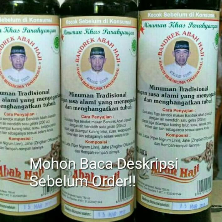 

Bandrek Abah Haji Kemasan Botol Khas Ciwidey Bandung Jawa Barat ✓