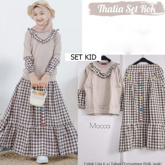 GAMIS ANAK TANGGUNG REMAJA BAJU MUSLIM SETELAN ROK LENGAN PANJANG