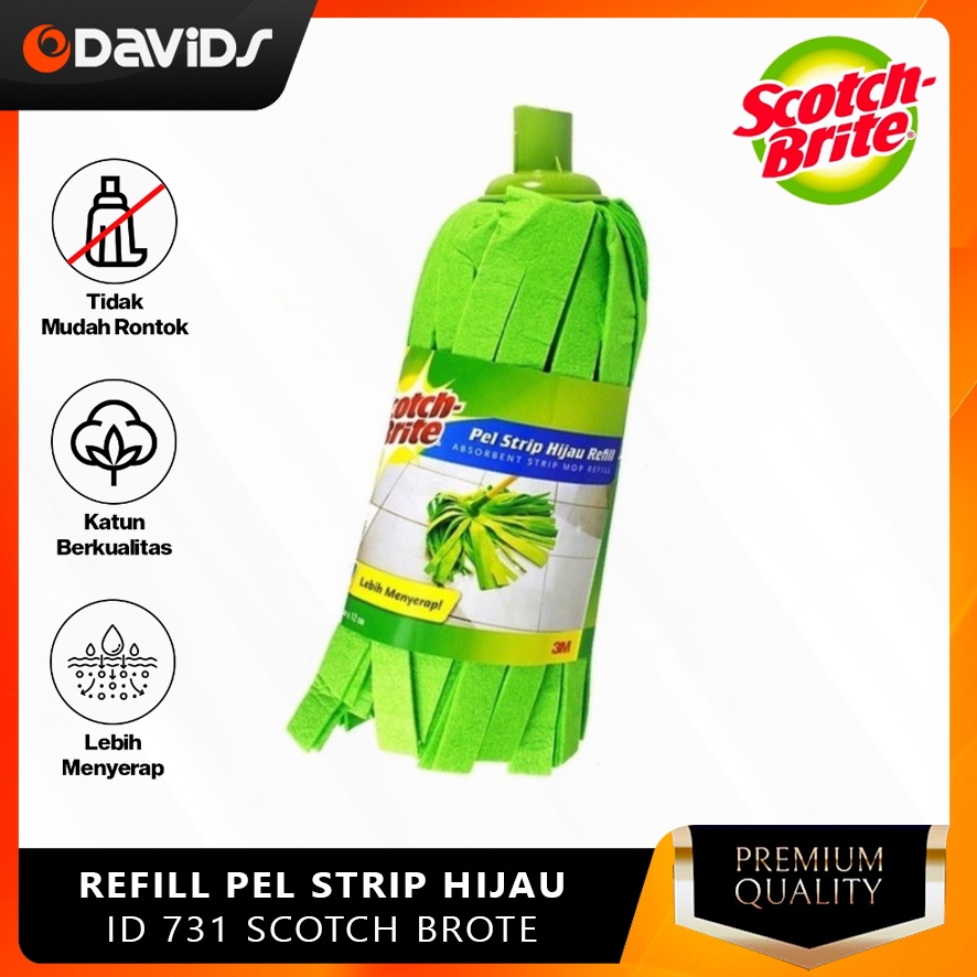 Refill Kain Pel Pelan Pengepel Lantai Scotch Brite Strip Hijau ID731