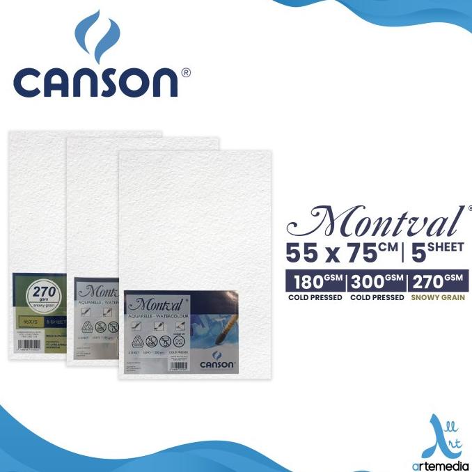 

Kertas Cat Air Canson Montval 55x75cm Watercolor Paper Sheet Set