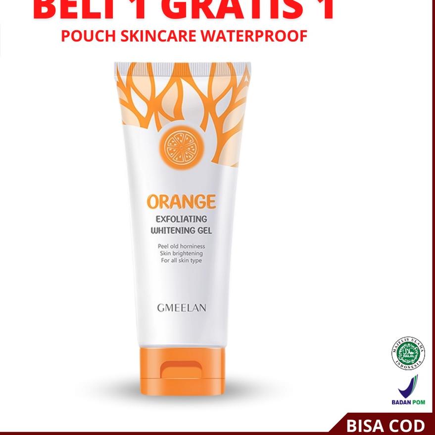❁ [ FREE GIFT ] GMEELAN Exfoliating Whitening Gel Orange - Gmelan Ekspoliasi Gel ◄
