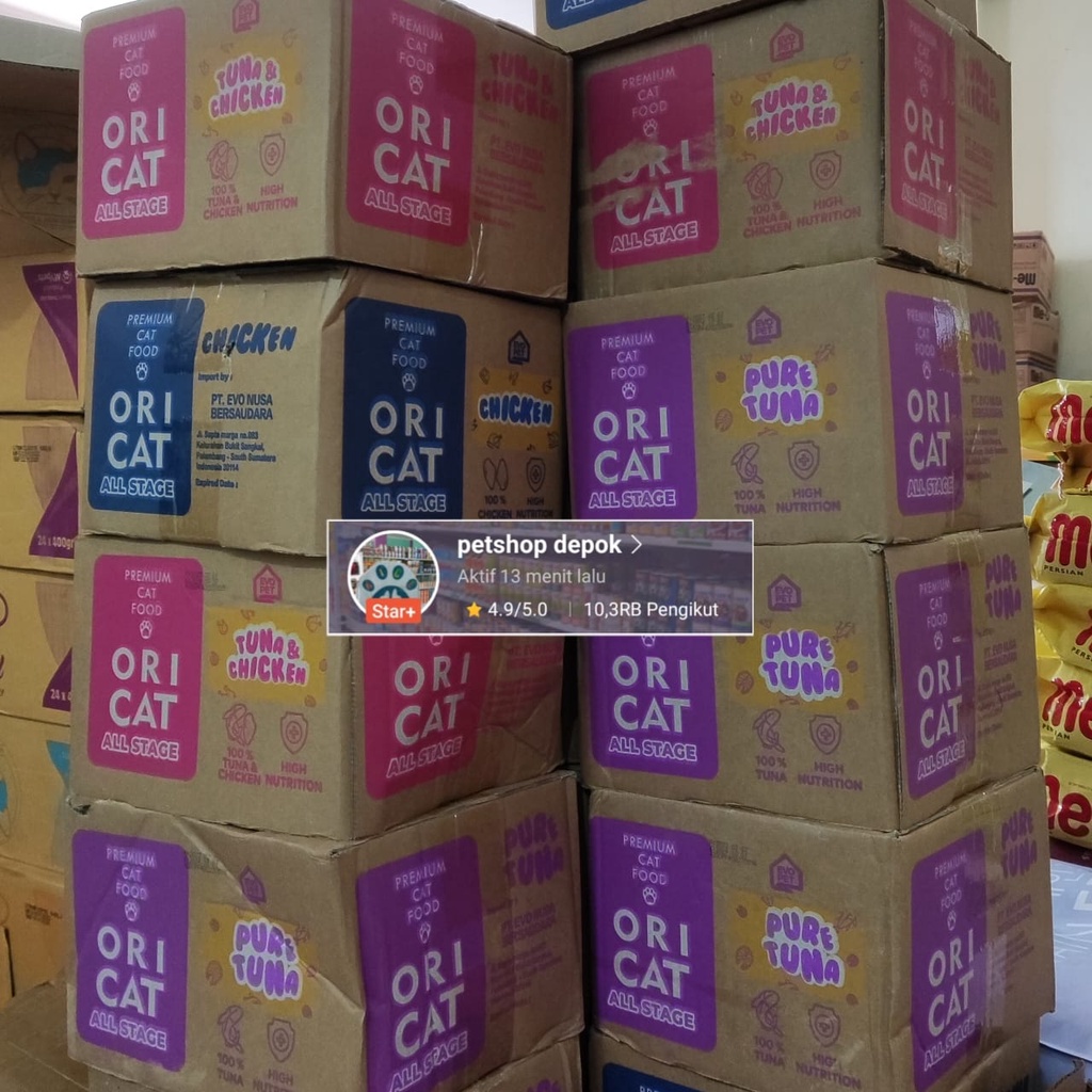 1 dus wet food ori cat sachet isi 12 sachet makanan kucing basah