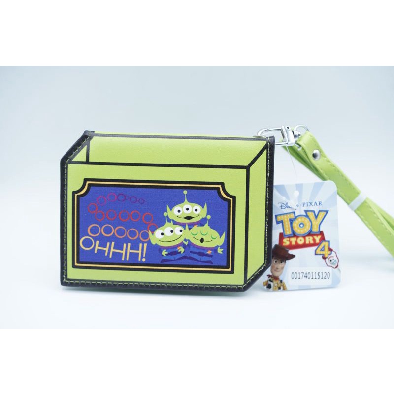 Alien Toy Story Dompet Kartu Card Pouch Lanyard Disney Green Man