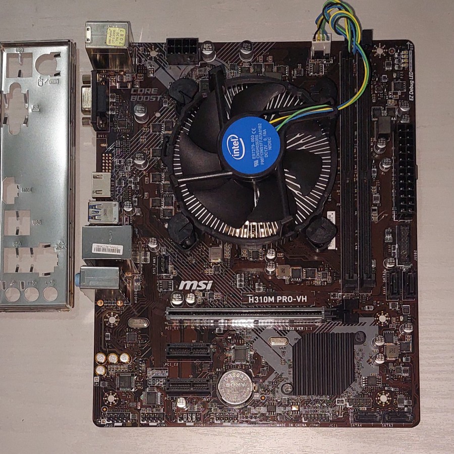 Paket Mobo Mainboard H310 + i3 9100F + Fan