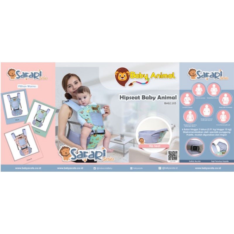 Hipseat Baby Family BAG1103 / Gendongan Bayi Hipseat Baby Animal