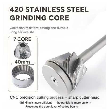 iCafilas Alat Penggiling Kopi Manual Exterior Grinder Coffee - GM2214 - Dark Gray