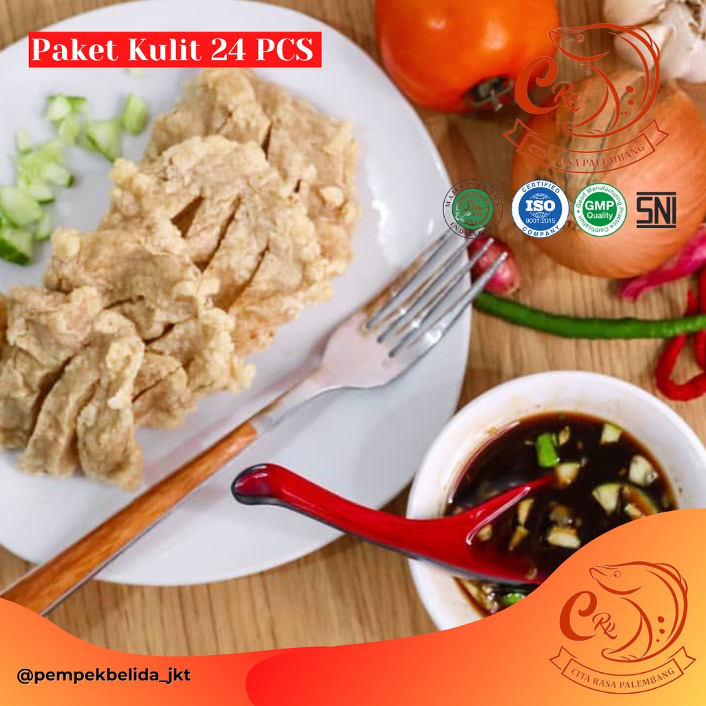 

Paket C Pempek Kulit 24 PCS + 3 Cuko 70 ML (1 BOX/24 PCS) - Pempek Belida CRP Frozen Asli Palembang