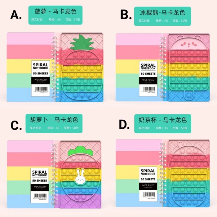 

Terlaris [Barokah] Notebook Pop It Size A5