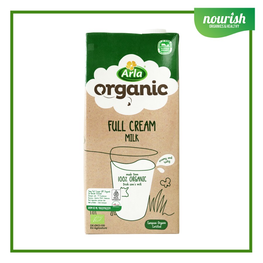 Arla Organic FULL CREAM Milk / Susu Full Krim organik 1 L