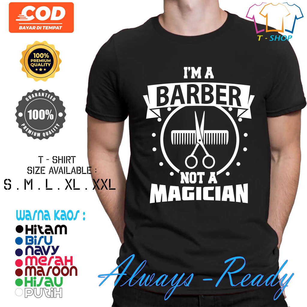 Kaos Baju Barbershop Bukan Magician Kaos Distro Pria Keren