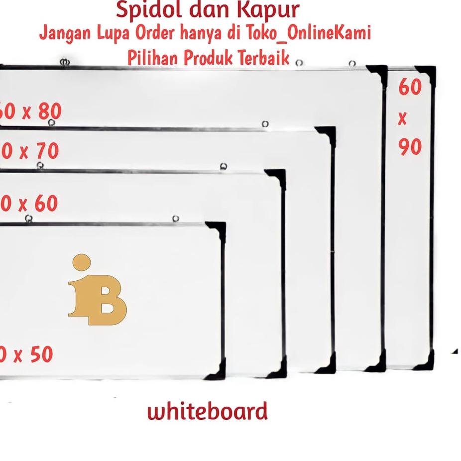 

✨Terbaru✨ Papan Tulis Spidol dan Kapur Whiteboard/papan tulis bolak balik black board-whiteboard 