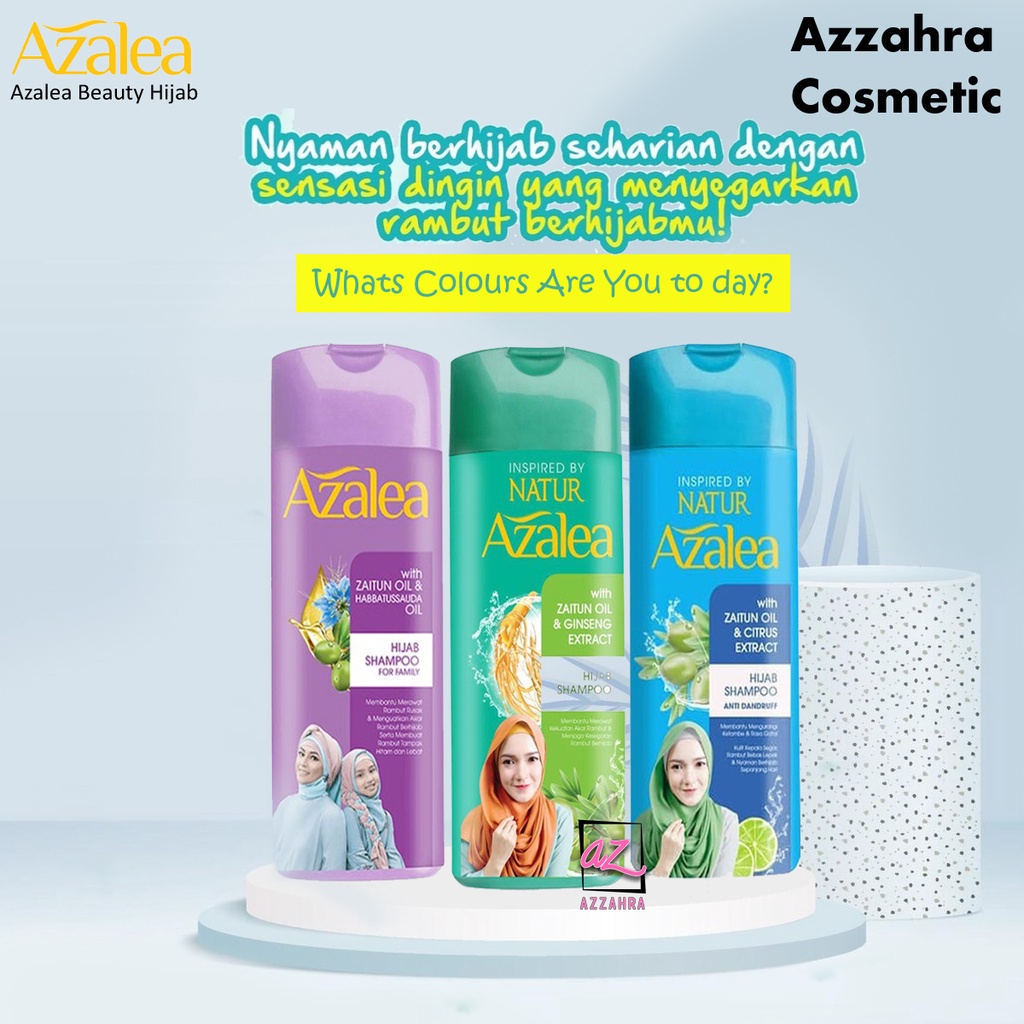 Azalea Shampoo Citrus Extract - Zaitun Oil &amp; Habbatussaudah Oil - Zaitun Oil &amp; Ginseng Extract 180 ML