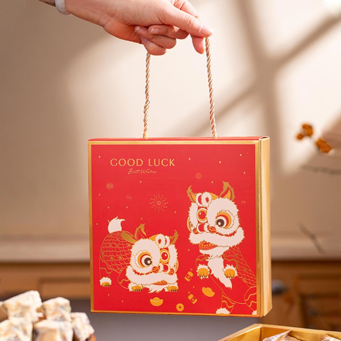 

⭐BISA COD⭐ 5PCS KOTAK TENTENG SEKAT 4 75-125GR LION DANCE BOX IMLEK