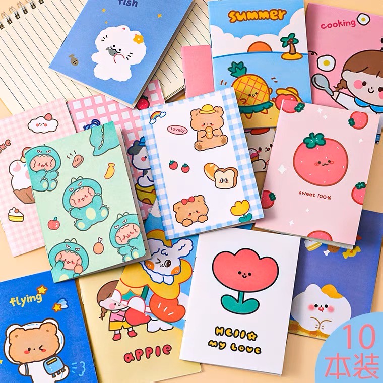 BUKU TULIS MINI MOTIF KARTUN LUCU / BUKU CATATAN MINI / BUKU KECIL / BUKU DIARY MINI / MEMO /  NOTEBOOK MINI