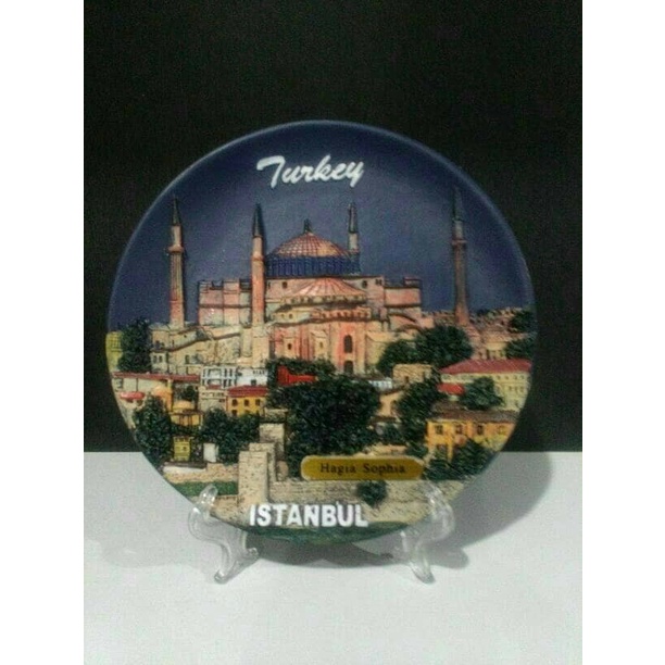PAJANGAN PIRING HIAS ISTAMBUL TURKI DEKORASI SOUVENIR MANCANEGAR