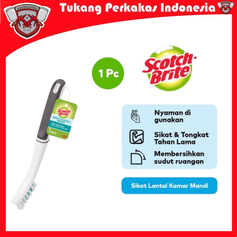 Scotch brite 3M Sikat Sudut Lantai kamar mandi Grout brush 511P-6