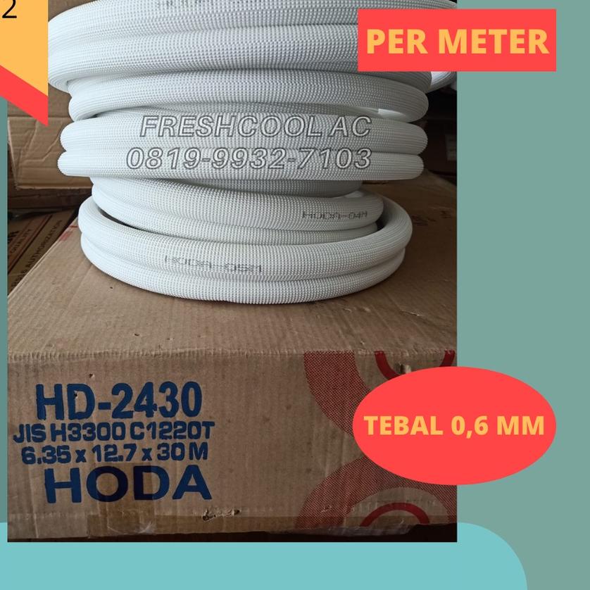 ✾ PIPA AC HODA 1/4 X 1/2 UTK AC 1.5 PK-2 PK (PER METER) TEBAL 0,6 MM ➳