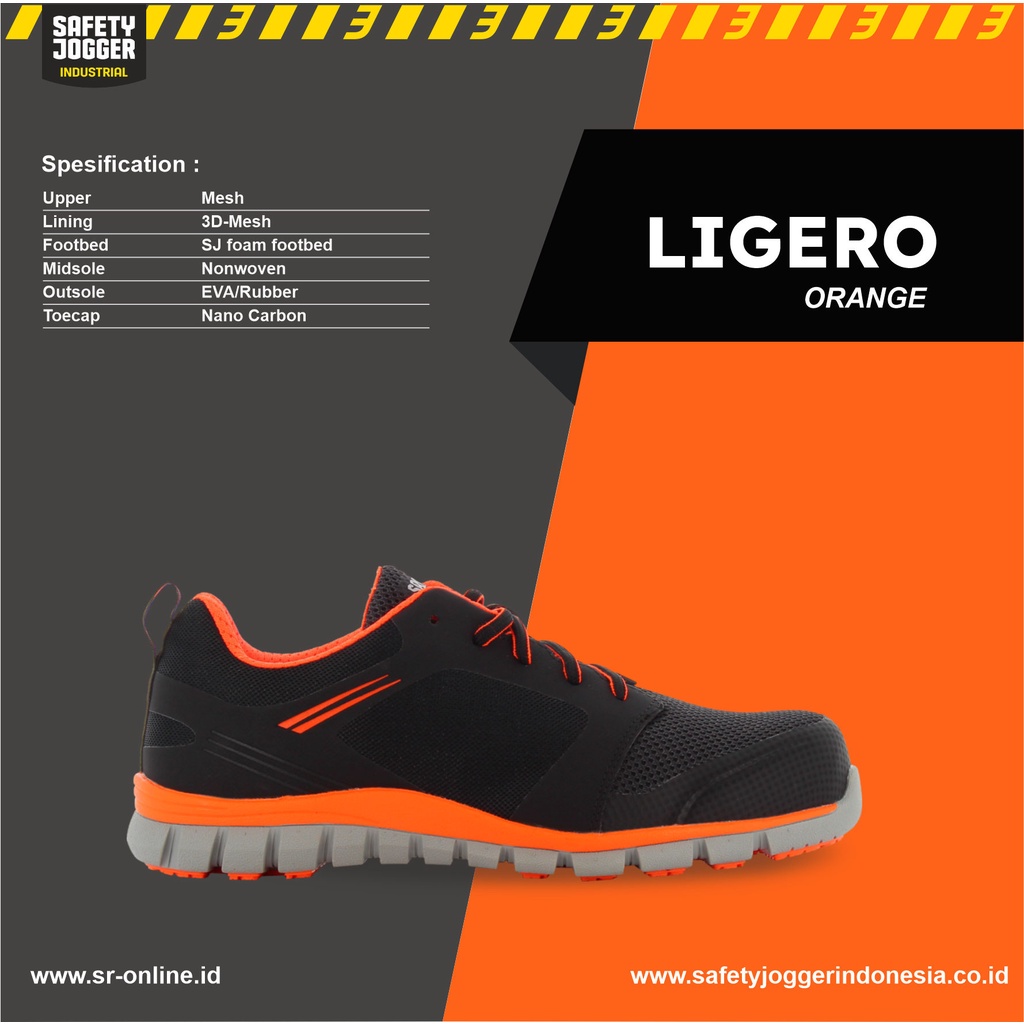 SEPATU SAFETY JOGGER LIGERO ORANGE S1P