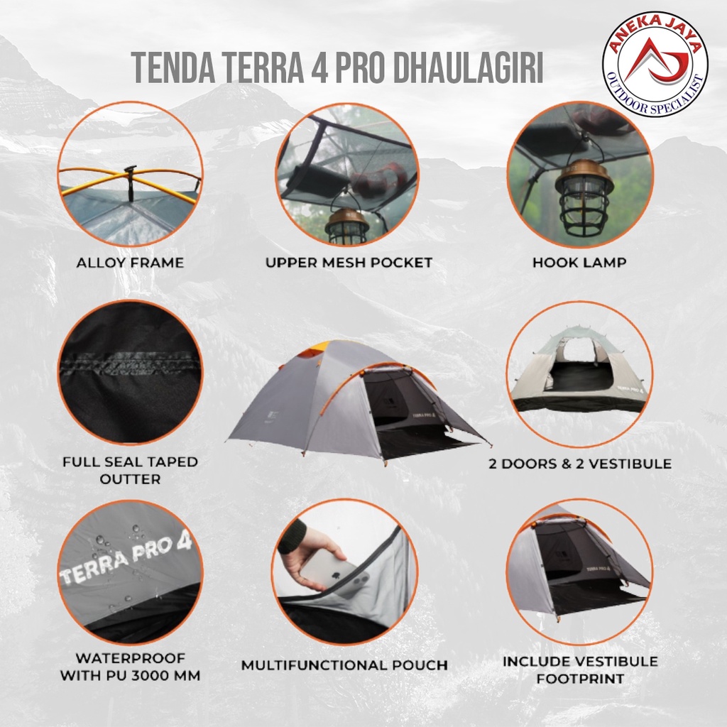 TENDA CAMPING DHAULAGIRI TERRA 4 PRO