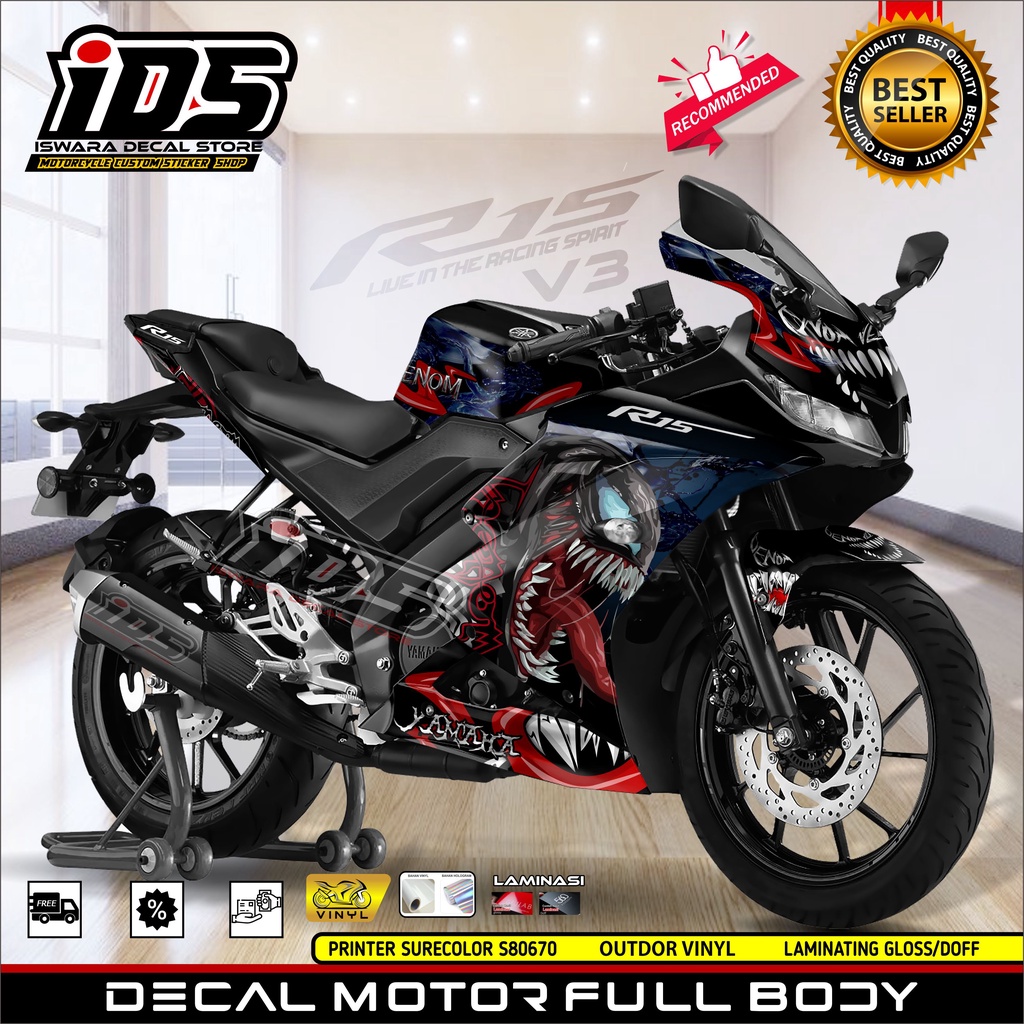 Decal R15 V3 Full Body Stiker R15 V3 Full Body Dekal R15 V3 Venom