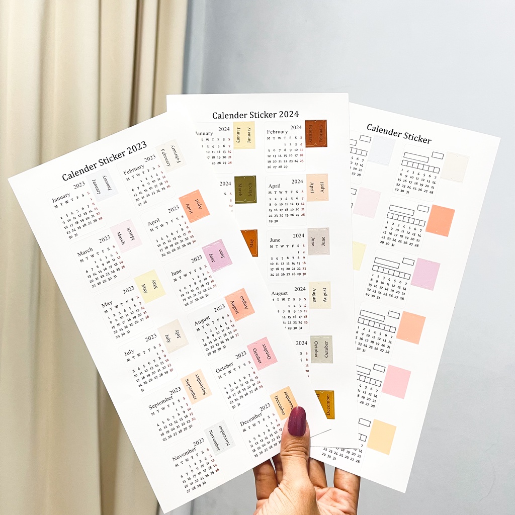 

Sticker Kalender Divider Pembatas Halaman Buku Diary Satu Tahun Mini 2024 2025 Undated Stiker Label Indeks