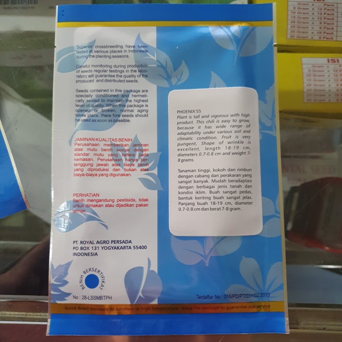Benih Cabe Keriting Phoenix 55 F1 10gr / Bibit Cabe Keriting Phoenix